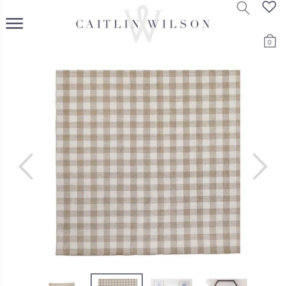 Caitlin Wilson Gingham Rug Sz 5 ft x 7 ft